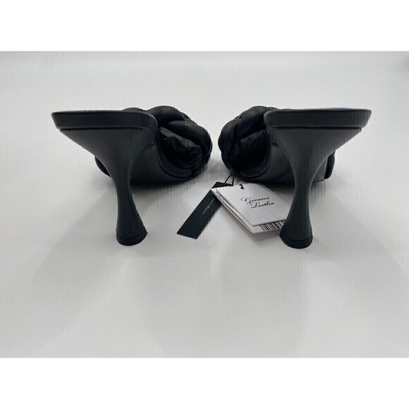 Mango Leather braided Sandals Black High Heels Women Size 37 - Picture 2 of 8